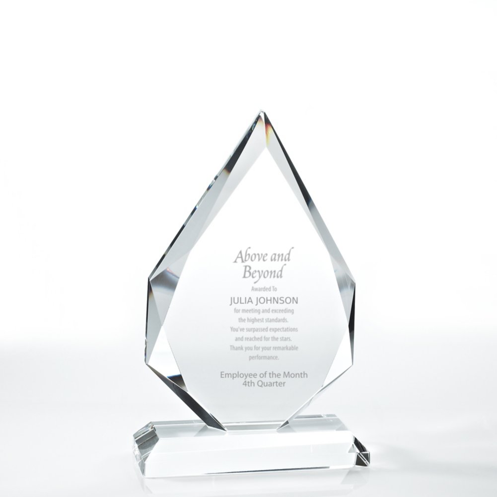 View larger image of Beveled Edge Crystal Flame Trophy - Diamond